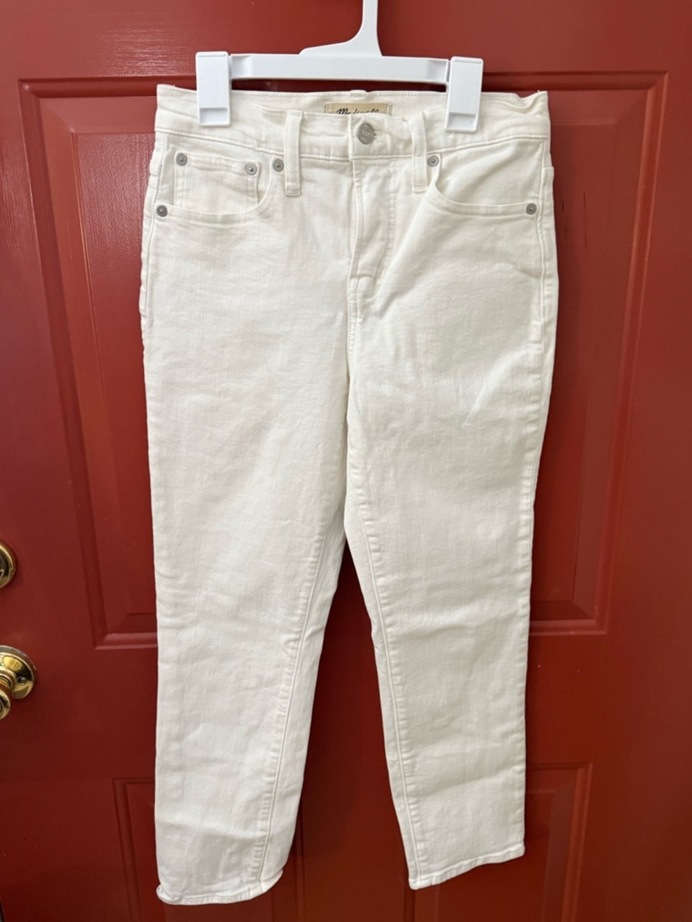 Madewell (25p) White Straight-Leg Jeans